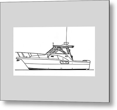 Southern Yachting Drawings Metal Prints