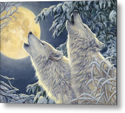 Wolf Moon Metal Prints
