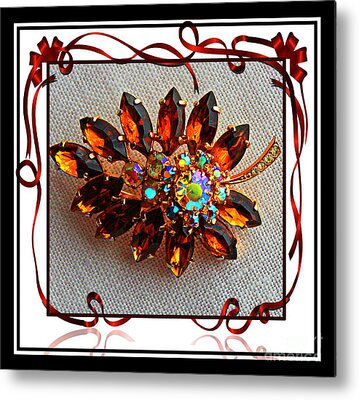 Grandmas Topaz Brooch Metal Prints