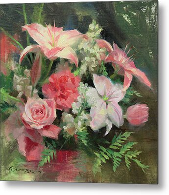 Pink Carnations Metal Prints