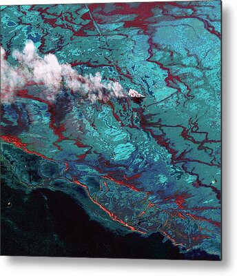 Oil Slick Metal Prints