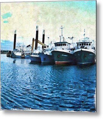 Fishing Harbour Metal Prints