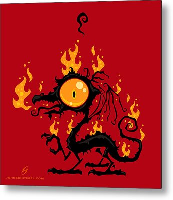 Dragon Digital Art Metal Prints