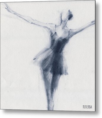 Ballet Dancers Drawings Metal Prints