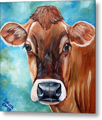 Rambunctious Swiss Cows With Cow Bells Art Print by Guy Midkiff, Cow Bells  