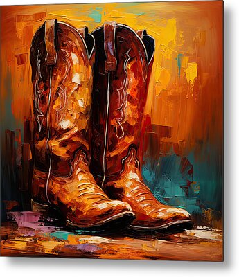 Riding Boots Digital Art Metal Prints