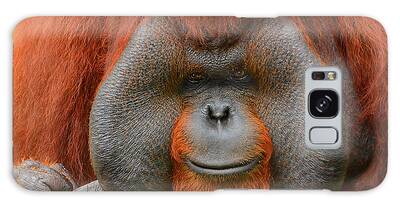 Bornean Orangutan Close Up Galaxy Cases