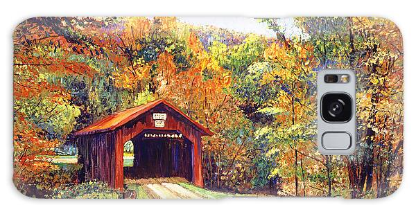 Red Covered Bridge Galaxy Cases