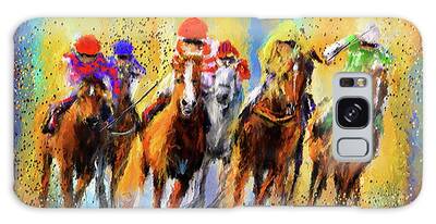 Horseracing Paintings Galaxy Cases