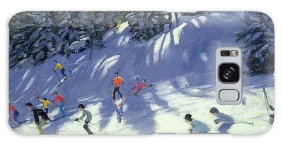 Ski Run Paintings Galaxy Cases