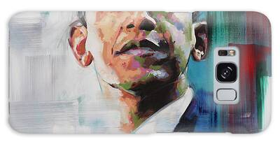 Barack Obama Oil Paintings Galaxy Cases