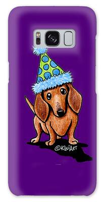 Dachsie Drawings Galaxy Cases