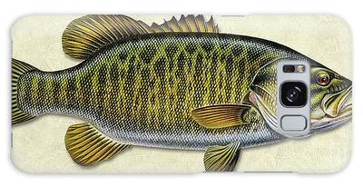 Smallmouth Bass Paintings Galaxy Cases