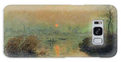 Setting Sun Impressionist Reflection Paintings Galaxy Cases