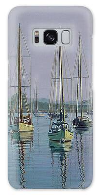 Sailboats In Harbor Galaxy Cases