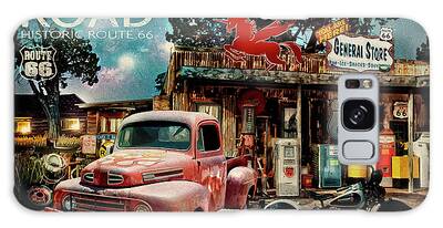 Historic Country Store Mixed Media Galaxy Cases