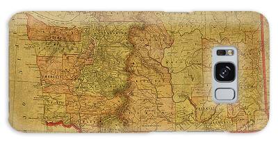 Design Turnpike Vintage Maps Seattle Galaxy Cases