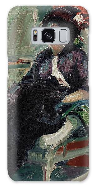 Woman In Rocking Chair Paintings Galaxy Cases