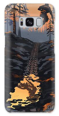 Mountain Bike Paintings Galaxy Cases