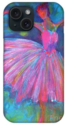 Acrylic Of Ballet Images Paintings iPhone Cases