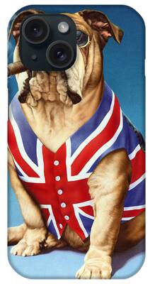 English Bulldog Portrait iPhone Cases