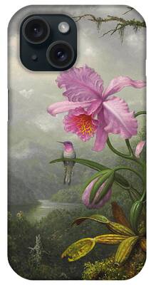 Hummingbird On Flower iPhone Cases