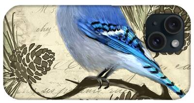 Passerine Bird Paintings iPhone Cases