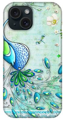 Peacock Flower iPhone Cases