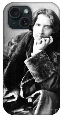 1900 Writer Seated Fur-trimmed Coat Author Oscar Wilde iPhone Cases