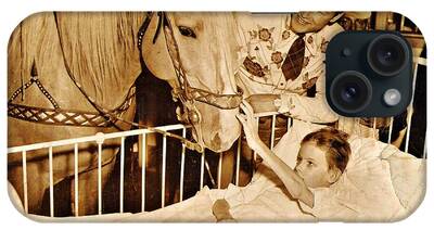 Roy Rogers And Trigger With A Polio Victim In Pittsburgh iPhone Cases