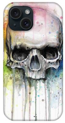 Portrait Mixed Media Mixed Media Paintings iPhone Cases