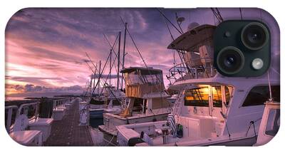 Lahaina Harbor Maui Hawaii Sunset Sky Boats iPhone Cases