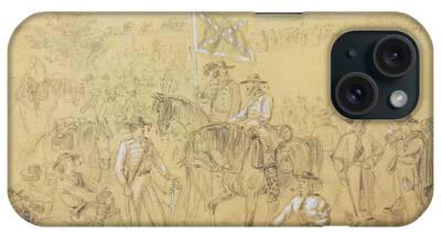 Soldiers From The Civil War Drawings iPhone Cases