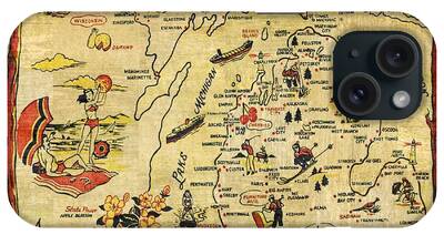 Map Paintings iPhone Cases