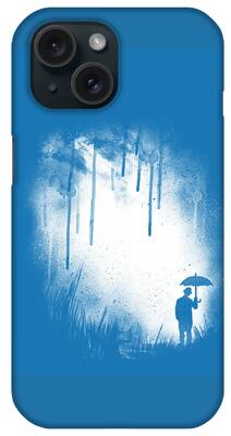 Umbrellas Digital Art iPhone Cases