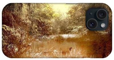 Walden Pond Mixed Media iPhone Cases