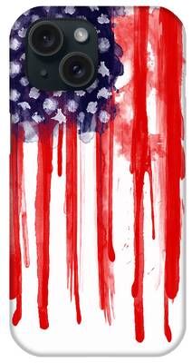 Usa Flag Paintings iPhone Cases