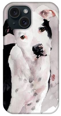 Bull Terrier Paintings iPhone Cases