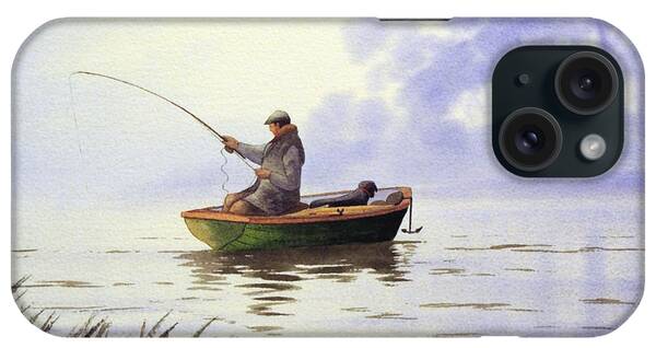 Dog Fishing iPhone Cases