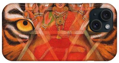 Hindu Goddess Paintings iPhone Cases