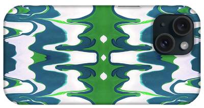 Fluid Patterns Mixed Media iPhone Cases