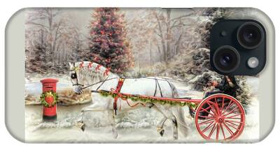 Horse And Cart Digital Art iPhone Cases