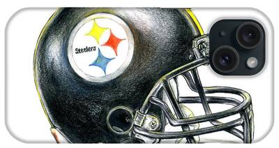Steelers Illustration Drawings iPhone Cases