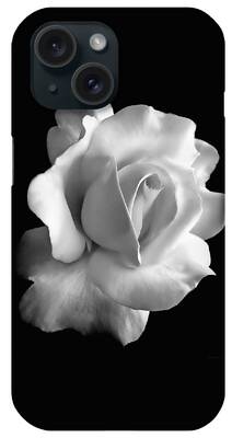 Black And White Rose iPhone Cases