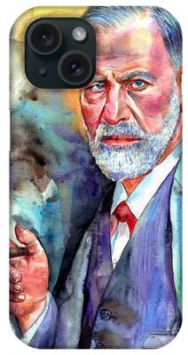 Sigmund Freud Paintings iPhone Cases