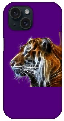 Tiger Fractal iPhone Cases