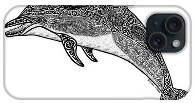 Dolphins Drawings iPhone Cases