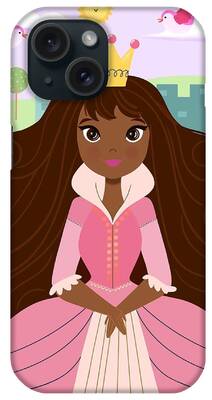 Little Girl With Brown Hair iPhone Cases