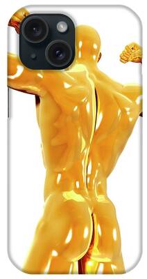 Male Metallic Gold Body iPhone Cases