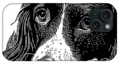 Dog Close-up Drawings iPhone Cases